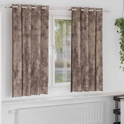VidaXL Velvet gordijnen 2 pcs cappuccino 175 x 140 cm fluweel