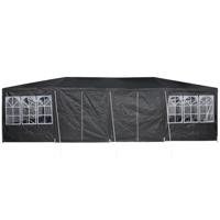 Feesttent met 12 zijwanden Antraciet 8x4 m PE - thumbnail