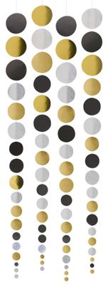 Hangdecoratie Cirkels Goud (4st)