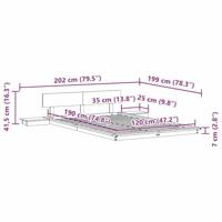 Bedframe Bruin 120 x 190 cm Hout - thumbnail