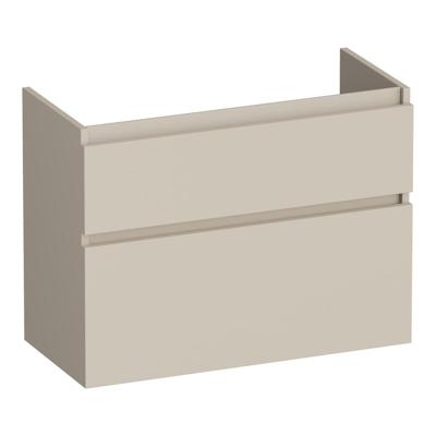 Brauer Delight - Onderkast Ondiep - 80 cm - met 2 Softclose Lades Greeploos en 1 Sifon Uitsparing - Mat Beige