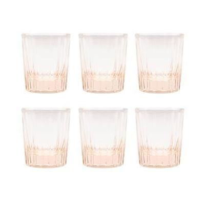 Brût Homeware, Set van 6, Espresso Glas 7 CL, zacht roze
