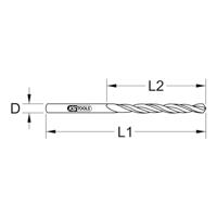 KS Tools 3306125 HSS-G-Co 5 Metaal-spiraalboorset 12.5 mm 5 stuk(s) - thumbnail