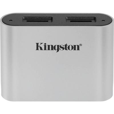 Kingston KINGSTON Externe geheugenkaartlezer / hub USB-A 3.2 Gen 1 Zilver-zwart