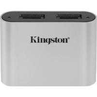 Kingston KINGSTON Externe geheugenkaartlezer / hub USB-A 3.2 Gen 1 Zilver-zwart - thumbnail