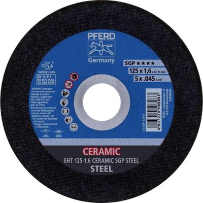 PFERD TOOLS EHT 125-1,6 CERAMIC SGP STEEL 61312516 Doorslijpschijf recht 125 mm 25 stuk(s) Staal