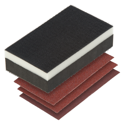 Wolfcraft Handschuurset | 4-delig | Met klitaanhechting | 1 set - 2892000 Wolfcraft Handschuurset | 4-delig | Met klitaanhechting | 1 set - 2892000