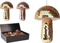 Kersthanger Paddenstoel pailletten - thumbnail
