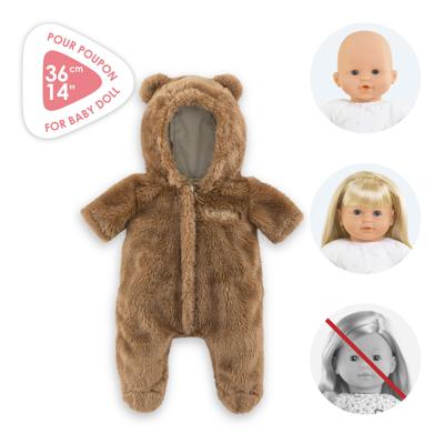 Corolle bunting brown bear onesie - 36cm