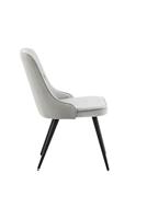 Nohr Eetkamerstoel 'Damar' Velvet, kleur Lichtgrijs - thumbnail