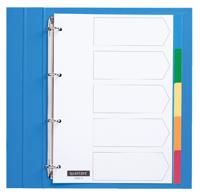 Tabbladen 4-gaats 5-delig assorti PP Quantore - thumbnail