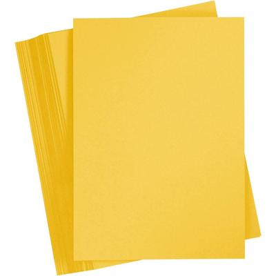 Creativ Company Gekleurd karton, a4, vel 210x297 mm, 180 gr, sun yellow, 100 vel/ 1 doos