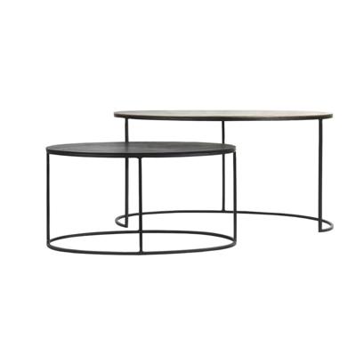 Light & Living Bijzettafel 'Paxson' Set van 2 stuks, kleur Antiek Brons