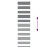 Zebra rolgordijn 50x100 cm stofbreedte 45,9cm donkergrijs - thumbnail