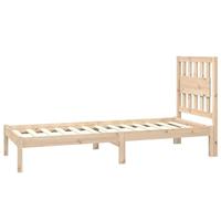 Bedframe massief grenenhout zwart 75x190 cm - thumbnail