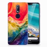 Smartphone hoesje Nokia 7.1 Watercolor Dark - thumbnail