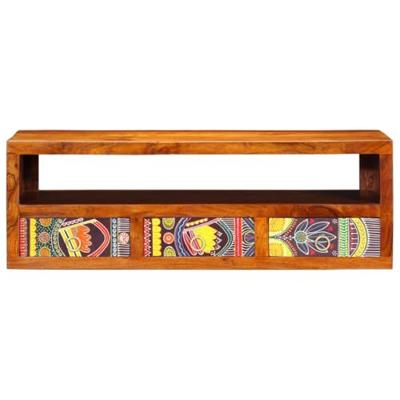 Tv-wandmeubel 90x30x30 massief acaciahout meerkleurig Tv-wandmeubel 90x30x30 massief acaciahout meerkleurig