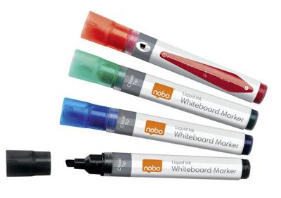Nobo 1915386 markeerstift 10 stuk(s) Beitelvormige punt Zwart, Blauw, Groen, Rood Nobo 1915386 markeerstift 10 stuk(s) Beitelvormige punt Zwart, Blauw, Groen, Rood