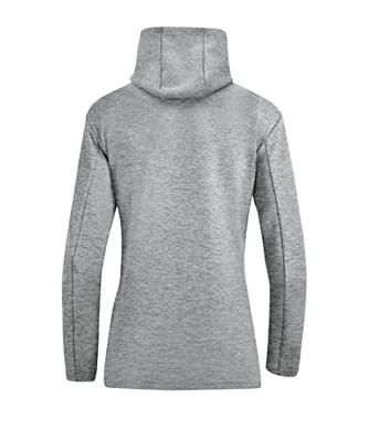 JAKO 6829D Jas Met Kap Premium Basics Dames - Lichtgrijs Gemeleerd - 38