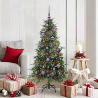 VidaXL Kunstmatige inklapbare kerstboom groen 150 cm pe en pvc - thumbnail