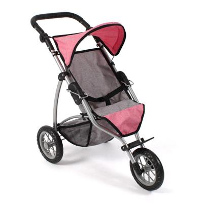 Poppenwagen Jogger Leon - Melange Pink