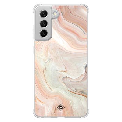 Samsung Galaxy S21 FE shockproof hoesje - Marmer waves Samsung Galaxy S21 FE shockproof hoesje - Marmer waves