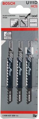 Bosch Professional U111D Decoupeerzaagblad Basic for Wood VE=3 - 2608637559