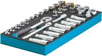 HAZET Dopsleutelset 163-483/33 - 3/8 inch (10 mm) vierkant hol - Buiten-zeskant-tractieprofiel, Binnen-zeskant-profiel - 33-delig - 5 - 22 - thumbnail