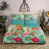 HIP Dekbedovertrek "mandala&apos;s, bloemen en een luipaard" - Multi - (155x220 cm) - Katoen Satijn - thumbnail