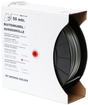 Haspel Slurf Buitenkabel Rem Teflon 50M Zilver