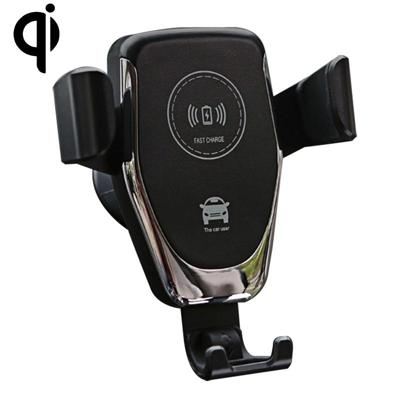 Air Outlet beugel draadloze oplader Qi standaard draadloze autolader (zwart)