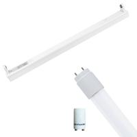 LED TL Armatuur met T8 Buis Incl. Starter - Aigi Dybolo - 60cm Enkel - 8W - Natuurlijk Wit 4200K - Beschermingsgraad IP20 - thumbnail