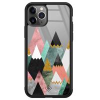 iPhone 11 Pro Max glazen hardcase - Marble mountains - thumbnail