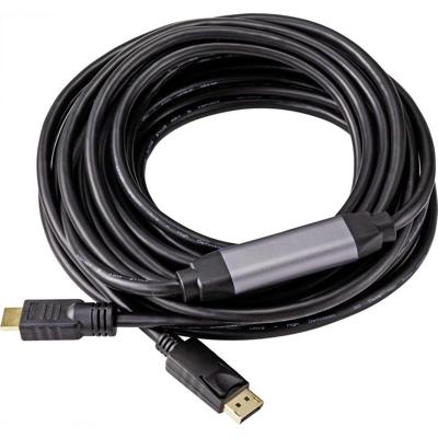 Renkforce RF-4581870 DisplayPort-kabel DisplayPort / HDMI Adapterkabel DisplayPort-stekker, HDMI-A-stekker 10.00 m Zwart