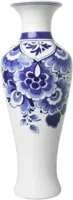 Heinen Delfts Blauw vaas keramiek slank bloemen 8x20.5cm delfts blauw - thumbnail