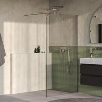 BRAUER Orion inloopdouche helder glas 120x200 incl. glascoating Geborsteld RVS PVD - thumbnail