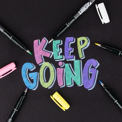 Tombow • brush pen fudenosuke pastel for black paper 6x