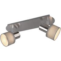 Led Plafondspot - Trion Waler - Gu10 Fitting - 2-lichts - Rechthoek - Mat Nikkel - Aluminium - thumbnail