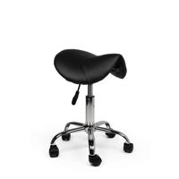 Zadelkruk Office laag harde wielen zw - thumbnail