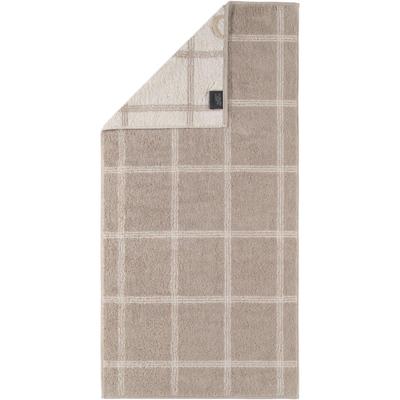 Cawö Cawo Two-Tone Grafik Handdoek Schiefer 50x100