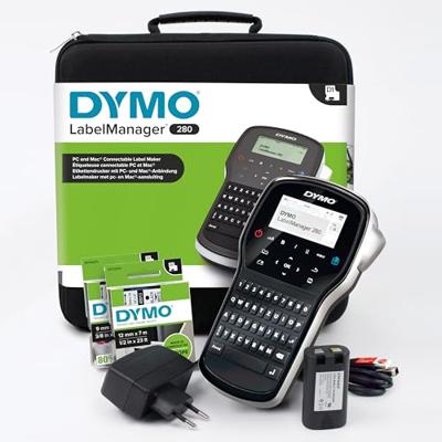 Dymo beletteringsysteem LabelManager 280 kit, qwerty, inclusief 2 x D1 tape, draagtas en oplader Dymo beletteringsysteem LabelManager 280 kit, qwerty, inclusief 2 x D1 tape, draagtas en oplader