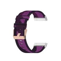 Fitbit Versa 3/4 & Sense 1/2 Canvas nylon bandje - Paars - thumbnail
