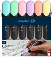 Schneider Schreibgeräte Textmarker Textmarker Job pastell Etui 6 Stück 50-115097 1 stuk(s) - thumbnail
