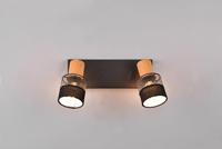 Trio 2-lichts opbouwspotNandini zwart met hout - 811700232 - thumbnail