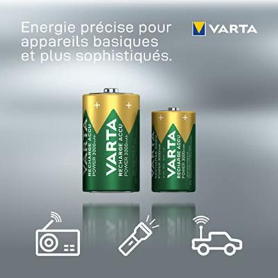 VARTA oplaadbare accu Ready2Use C 3000 mAh 2-Pack zwart