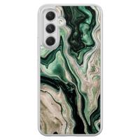 Samsung Galaxy A54 hybride hoesje - Green waves - thumbnail