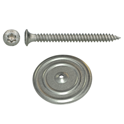 pgb-Europe PGB-FASTENERS | Dakschroef vzk T25 Ø 4,8x100 +Isolatiepl. | 150 st 0DSSVT015SET100M