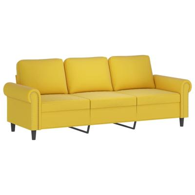 3-delige Loungeset met kussens fluweel geel - thumbnail