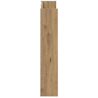 Wandschoenenkast 80x18x90 cm bewerkt hout artisanaal eikenkleur