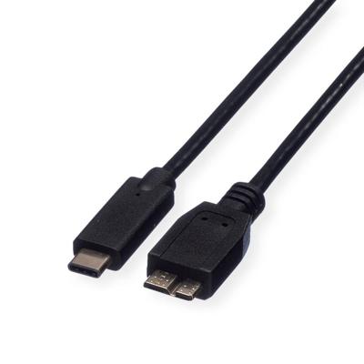 ROLINE USB 3.2 Gen 1 kabel, C - Micro B, M/M, zwart, 1 m ROLINE USB 3.2 Gen 1 kabel, C - Micro B, M/M, zwart, 1 m